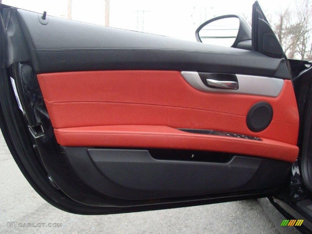 2009 Z4 sDrive35i Roadster - Black Sapphire Metallic / Coral Red Kansas Leather photo #9