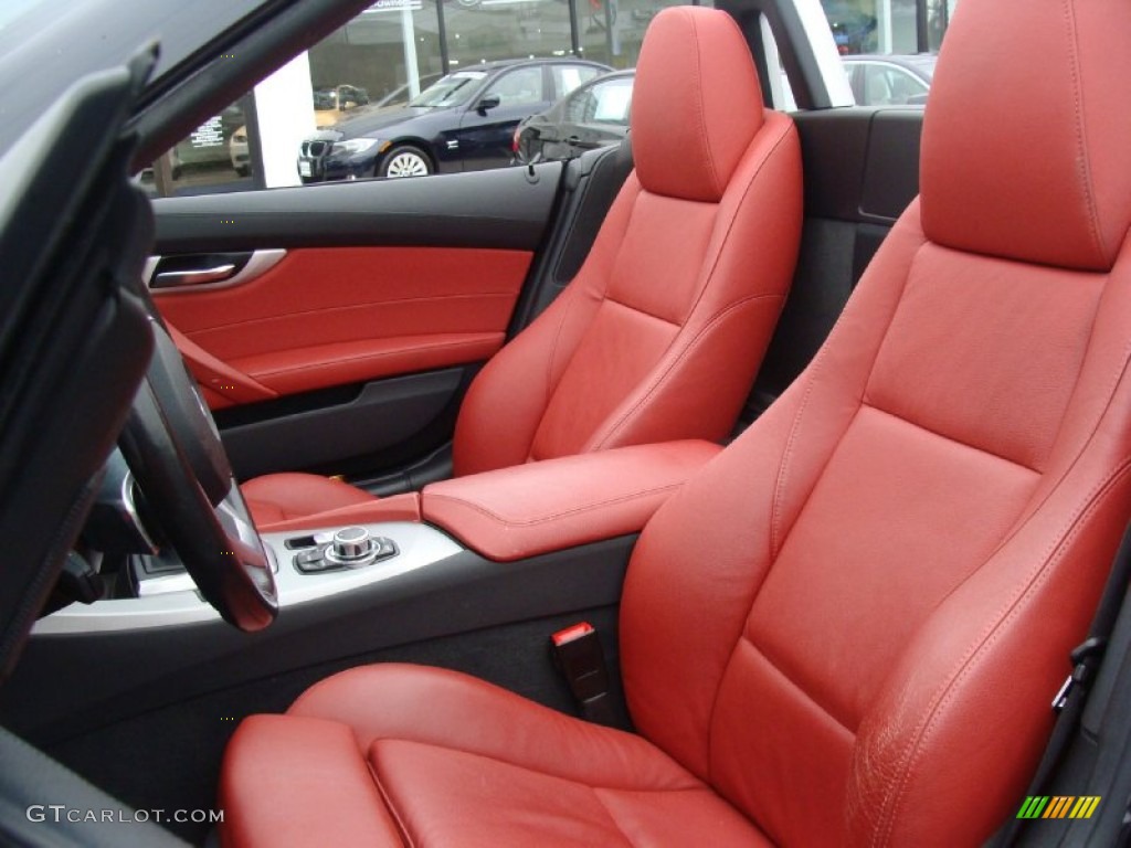 2009 Z4 sDrive35i Roadster - Black Sapphire Metallic / Coral Red Kansas Leather photo #10