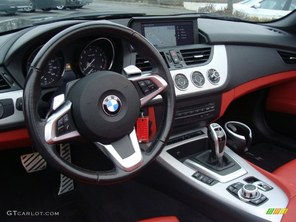 2009 Z4 sDrive35i Roadster - Black Sapphire Metallic / Coral Red Kansas Leather photo #11