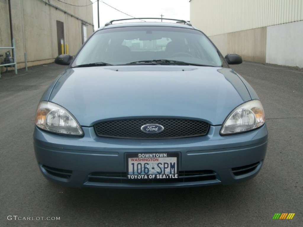 2005 Taurus SE Wagon - Windveil Blue Metallic / Medium/Dark Flint photo #6
