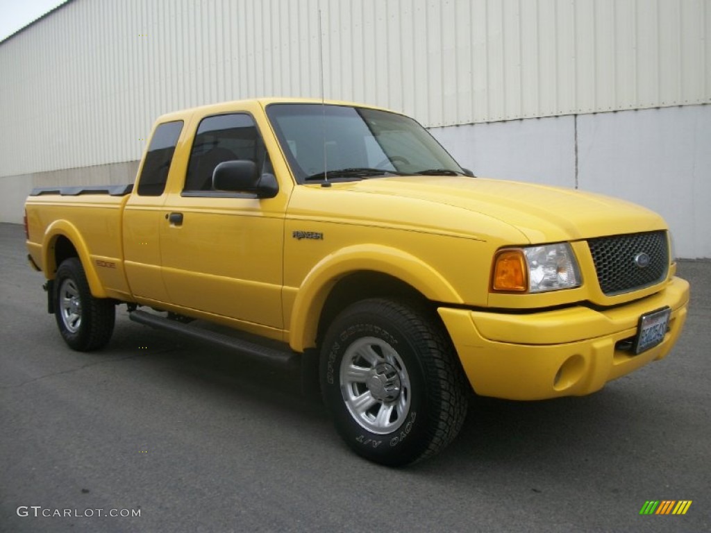 Chrome Yellow 2001 Ford Ranger Edge SuperCab 4x4 Exterior Photo #61771760