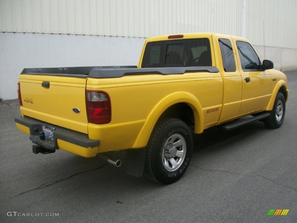 2001 Ranger Edge SuperCab 4x4 - Chrome Yellow / Dark Graphite photo #2