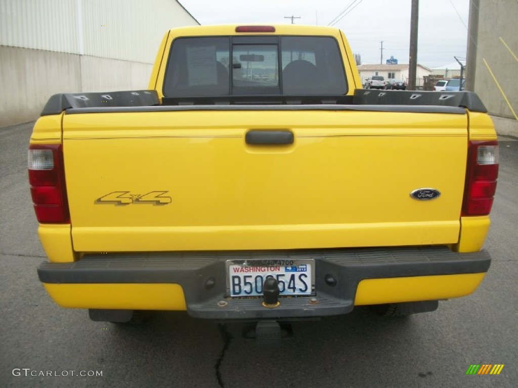 2001 Ranger Edge SuperCab 4x4 - Chrome Yellow / Dark Graphite photo #3
