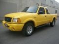 2001 Chrome Yellow Ford Ranger Edge SuperCab 4x4  photo #5