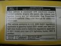 2001 Ford Ranger Edge SuperCab 4x4 Info Tag