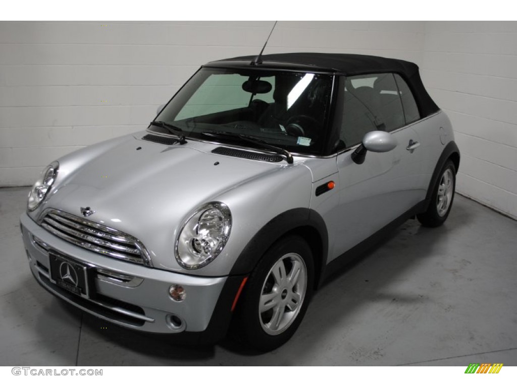 2007 Cooper Convertible - Pure Silver Metallic / Carbon Black/Black photo #3