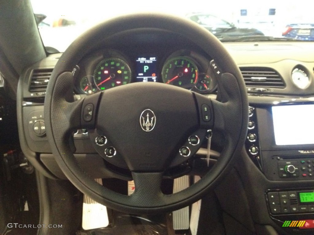 2012 Maserati GranTurismo S Automatic Nero Steering Wheel Photo #61772819
