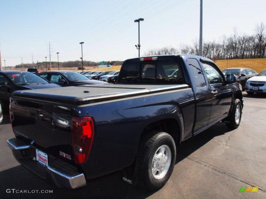 2007 Canyon SLE Extended Cab - Midnight Blue Metallic / Dark Pewter photo #3
