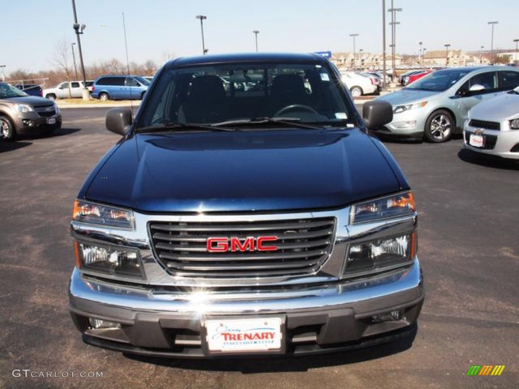 2007 Canyon SLE Extended Cab - Midnight Blue Metallic / Dark Pewter photo #8