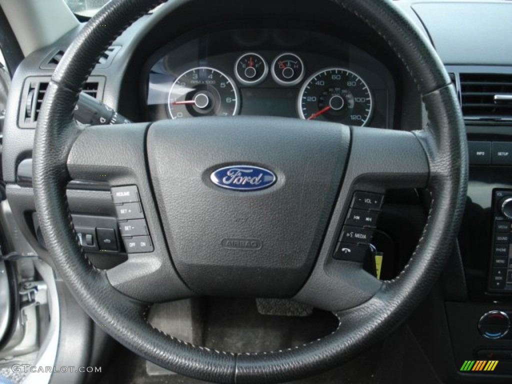 2009 Ford Fusion SEL V6 AWD Charcoal Black Steering Wheel Photo #61773782