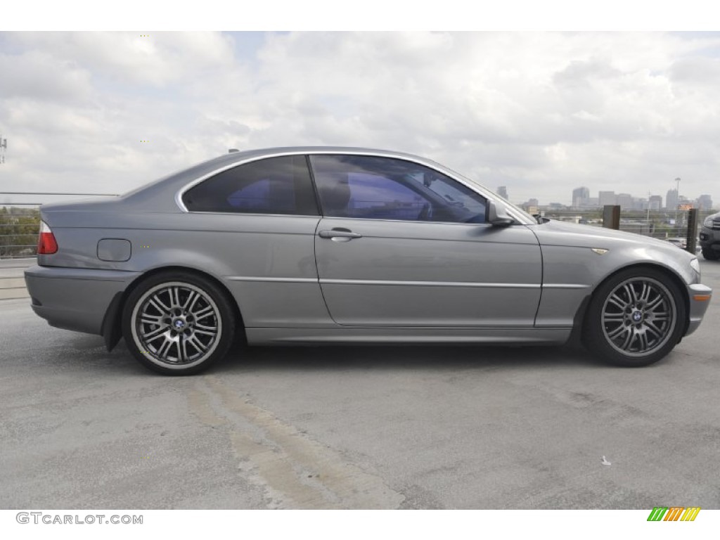 2004 3 Series 325i Coupe - Silver Grey Metallic / Grey photo #6