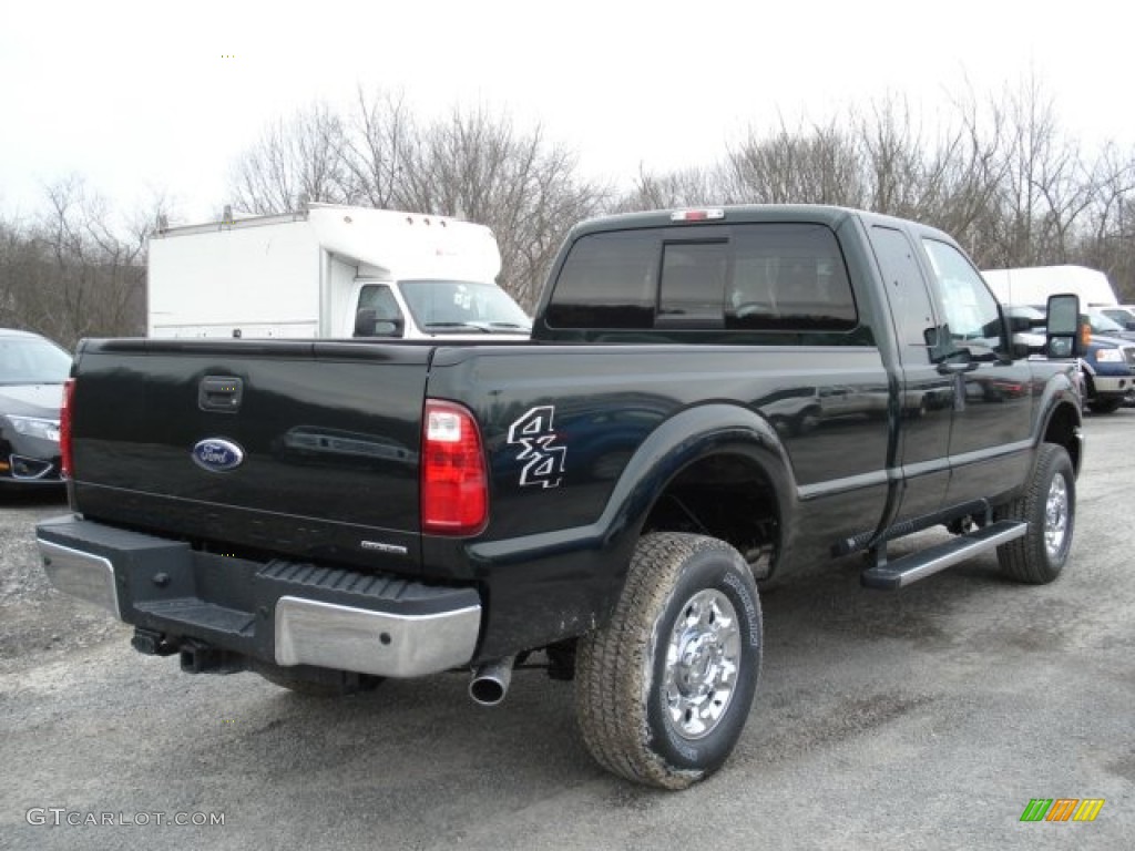 2012 F350 Super Duty XLT SuperCab 4x4 - Green Gem Metallic / Steel photo #8