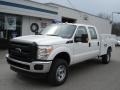 Oxford White - F350 Super Duty XL Crew Cab 4x4 Utility Truck Photo No. 4