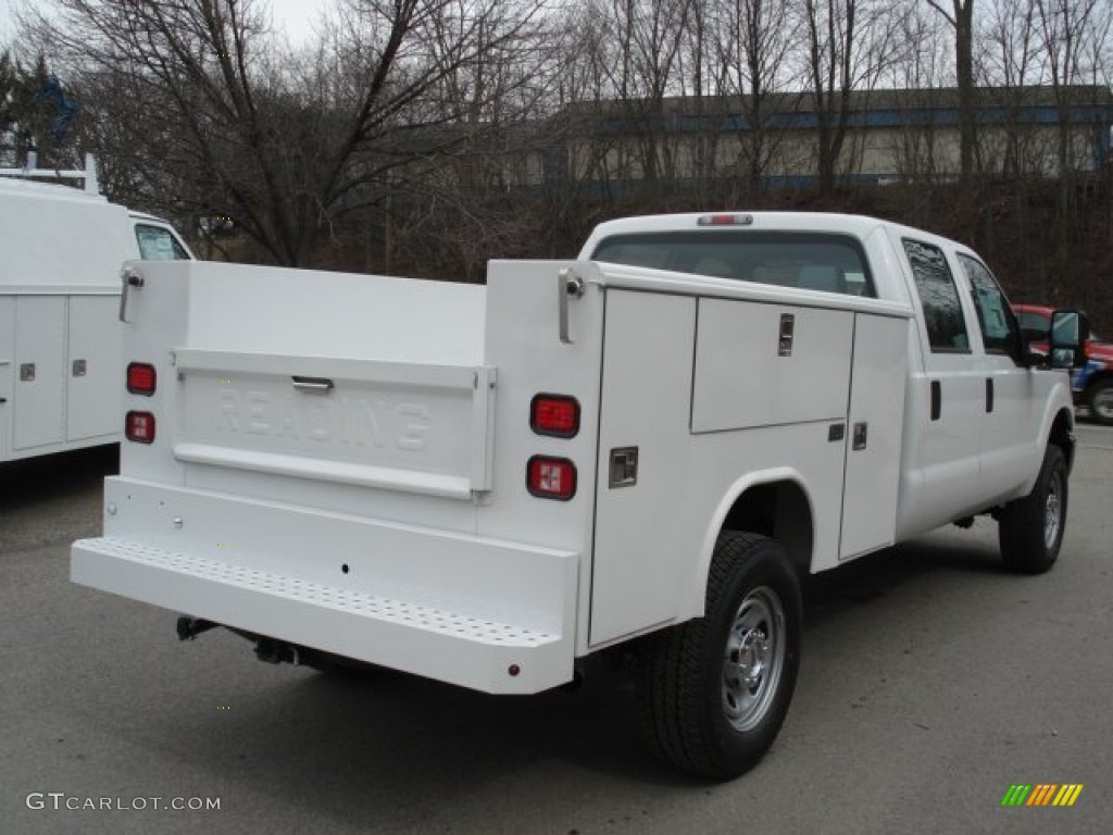 2012 F350 Super Duty XL Crew Cab 4x4 Utility Truck - Oxford White / Steel photo #8