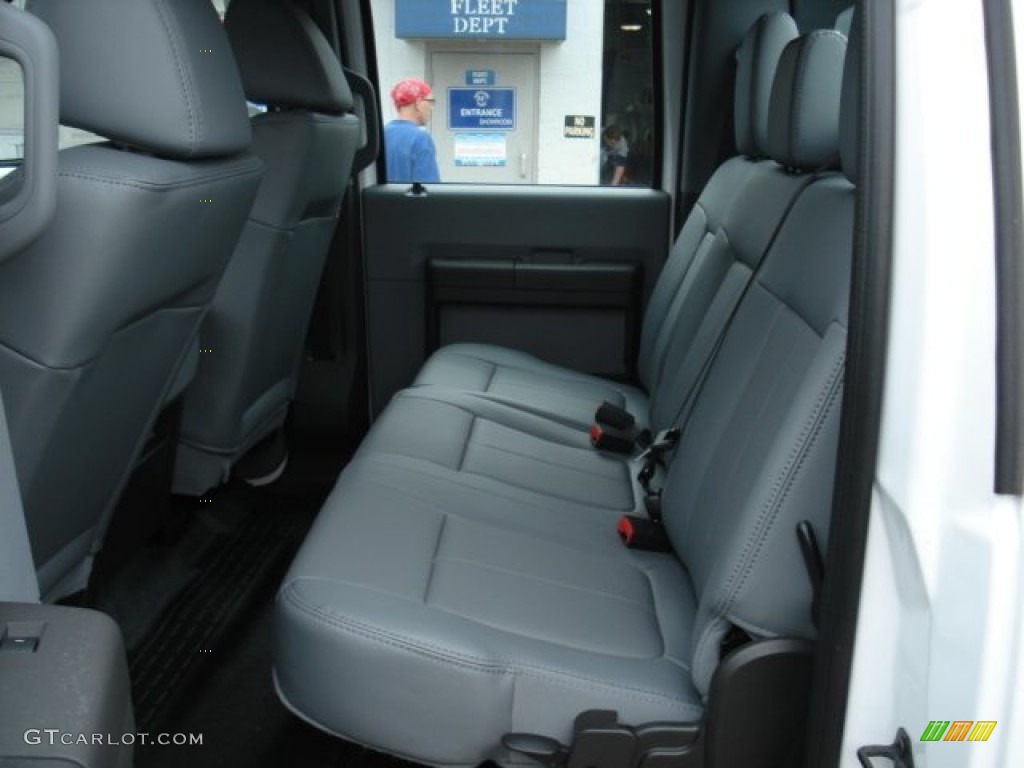 Steel Interior 2012 Ford F350 Super Duty XL Crew Cab 4x4 Utility Truck Photo #61774431