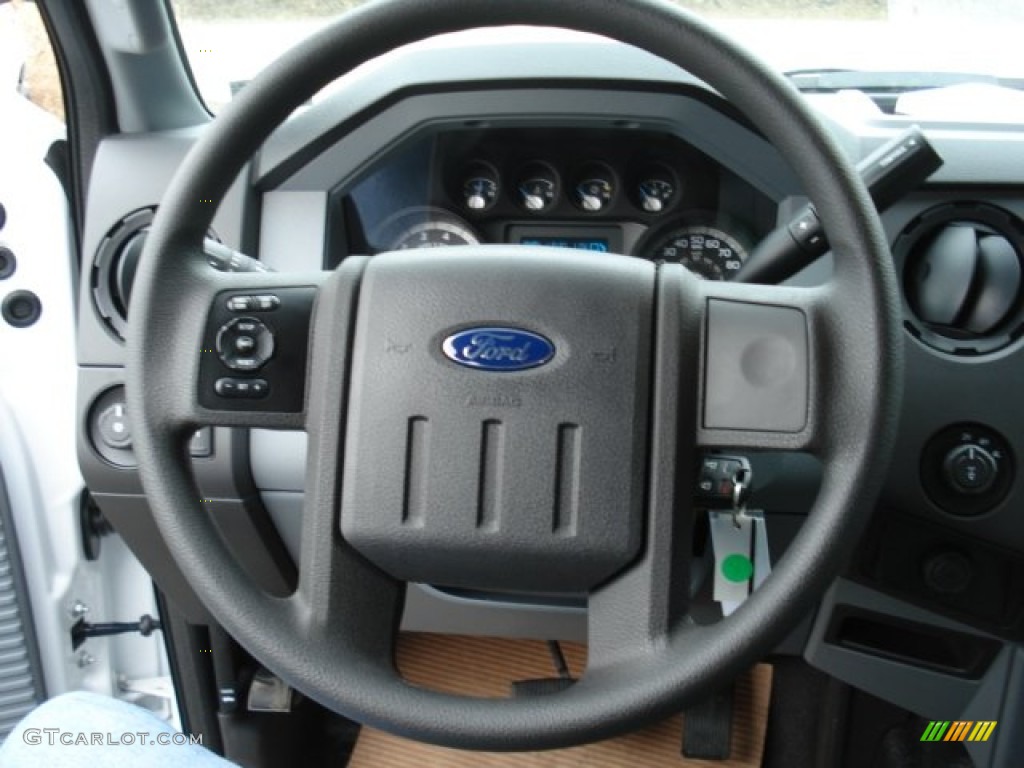 2012 Ford F350 Super Duty XL Crew Cab 4x4 Utility Truck Steel Steering Wheel Photo #61774469