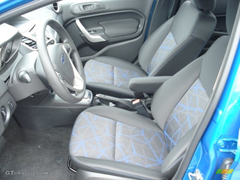 Charcoal Black/Blue Interior 2012 Ford Fiesta SE Sedan Photo #61774592