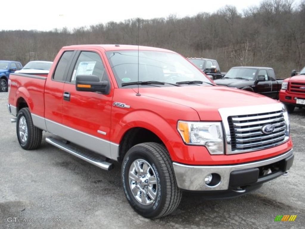 Race Red 2012 Ford F150 XLT SuperCab 4x4 Exterior Photo #61774688