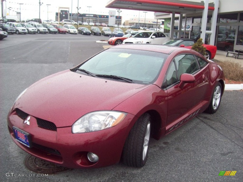 2007 Eclipse GT Coupe - Ultra Red Pearl / Medium Gray photo #1