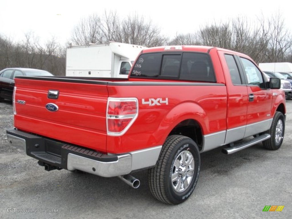 2012 F150 XLT SuperCab 4x4 - Race Red / Steel Gray photo #8