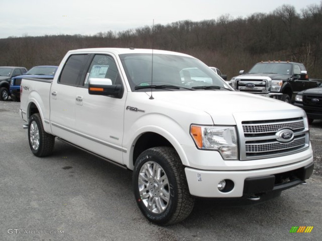 White Platinum Metallic Tri-Coat 2012 Ford F150 Platinum SuperCrew 4x4 Exterior Photo #61775342