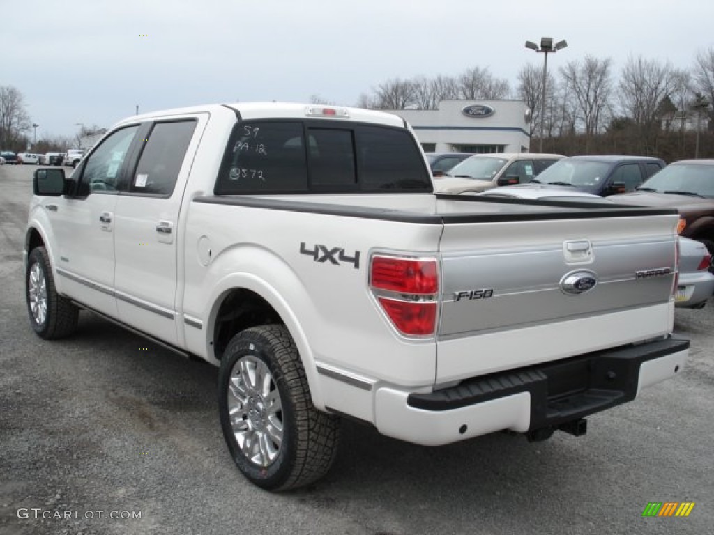 White Platinum Metallic Tri-Coat 2012 Ford F150 Platinum SuperCrew 4x4 Exterior Photo #61775375
