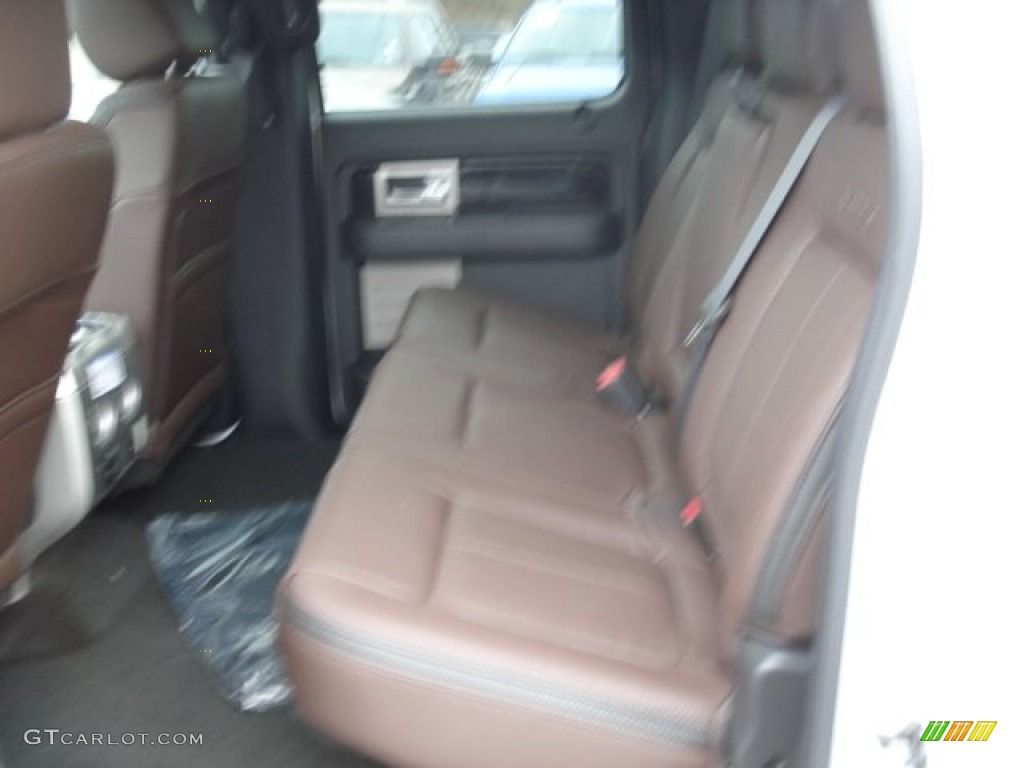 2012 F150 Platinum SuperCrew 4x4 - White Platinum Metallic Tri-Coat / Platinum Sienna Brown/Black Leather photo #13