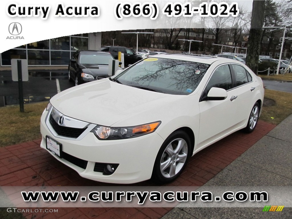 2010 TSX Sedan - Premium White Pearl / Ebony photo #1