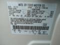 WS: White Suede 2012 Ford Edge SEL AWD Color Code