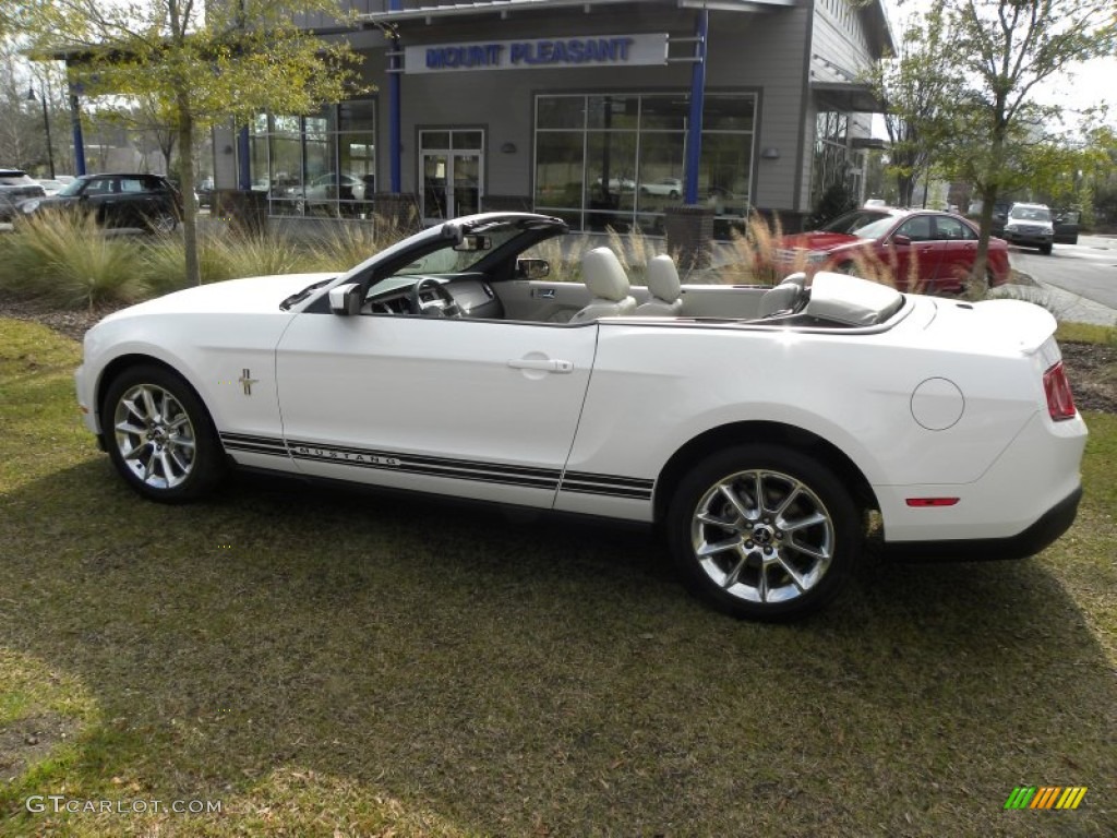 2010 Mustang V6 Premium Convertible - Performance White / Stone photo #2