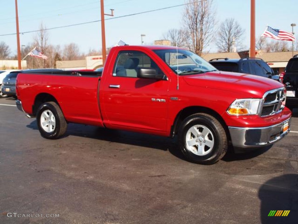 2010 Ram 1500 ST Regular Cab 4x4 - Inferno Red Crystal Pearl / Dark Slate Gray photo #2