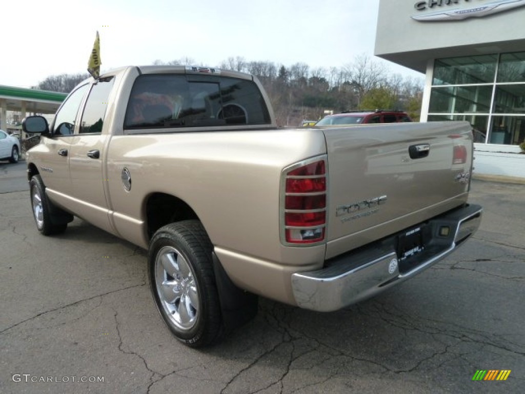 2004 Ram 1500 SLT Quad Cab 4x4 - Light Almond Pearl / Dark Slate Gray photo #3