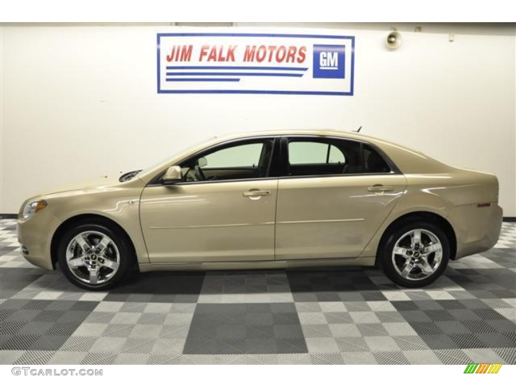 2008 Malibu LT Sedan - Sandstone Metallic / Cocoa/Cashmere Beige photo #1