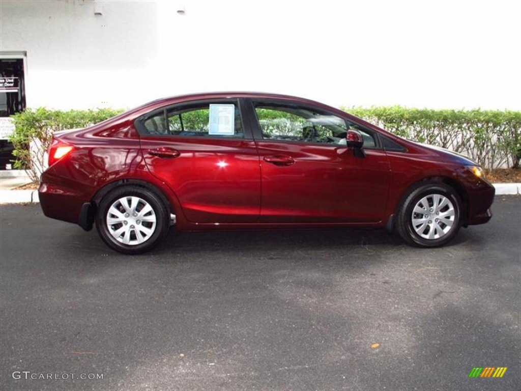 Crimson Pearl 2012 Honda Civic LX Sedan Exterior Photo #61783916