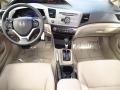 Beige 2012 Honda Civic LX Sedan Dashboard