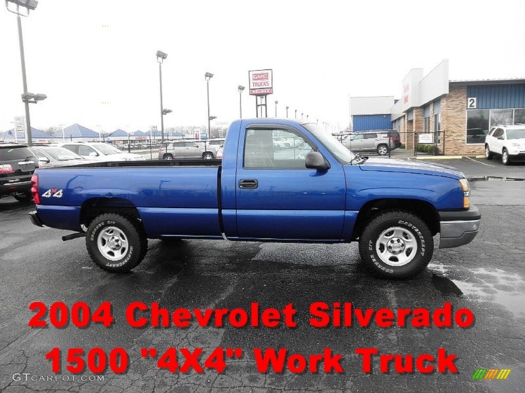 2004 Silverado 1500 Regular Cab 4x4 - Arrival Blue Metallic / Dark Charcoal photo #1