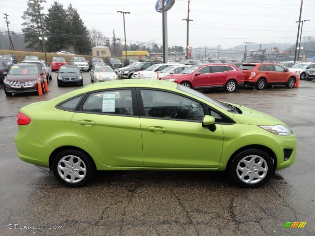 Lime Squeeze Metallic 2012 Ford Fiesta SE Sedan Exterior Photo #61784633