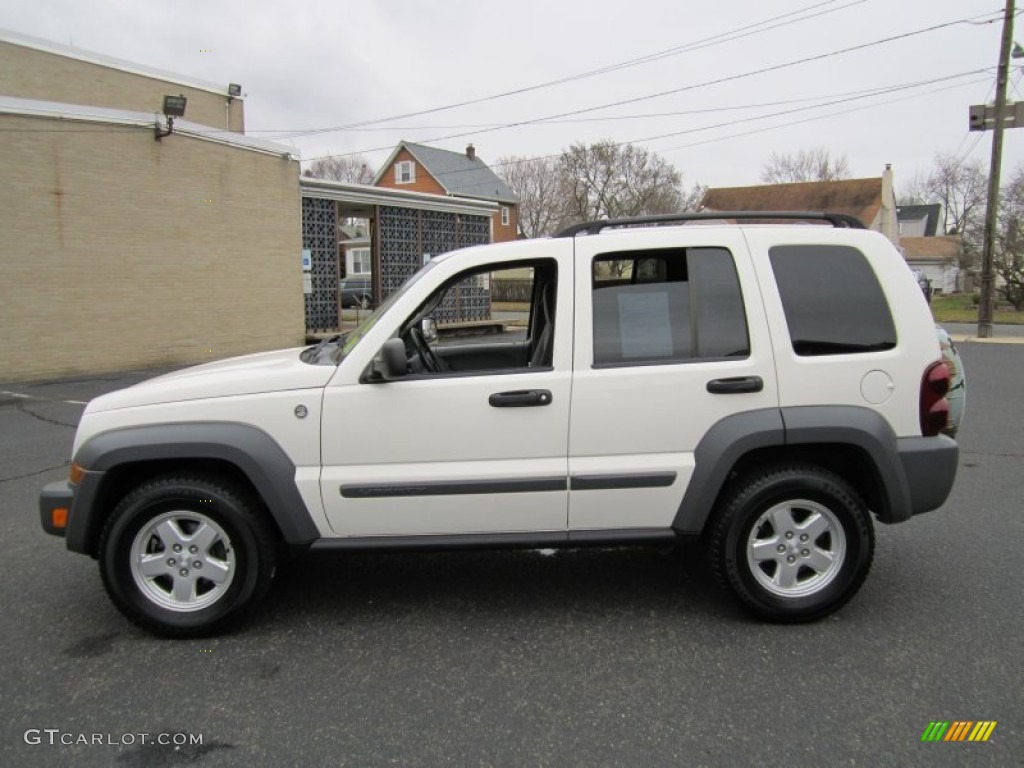 Stone White Jeep Liberty