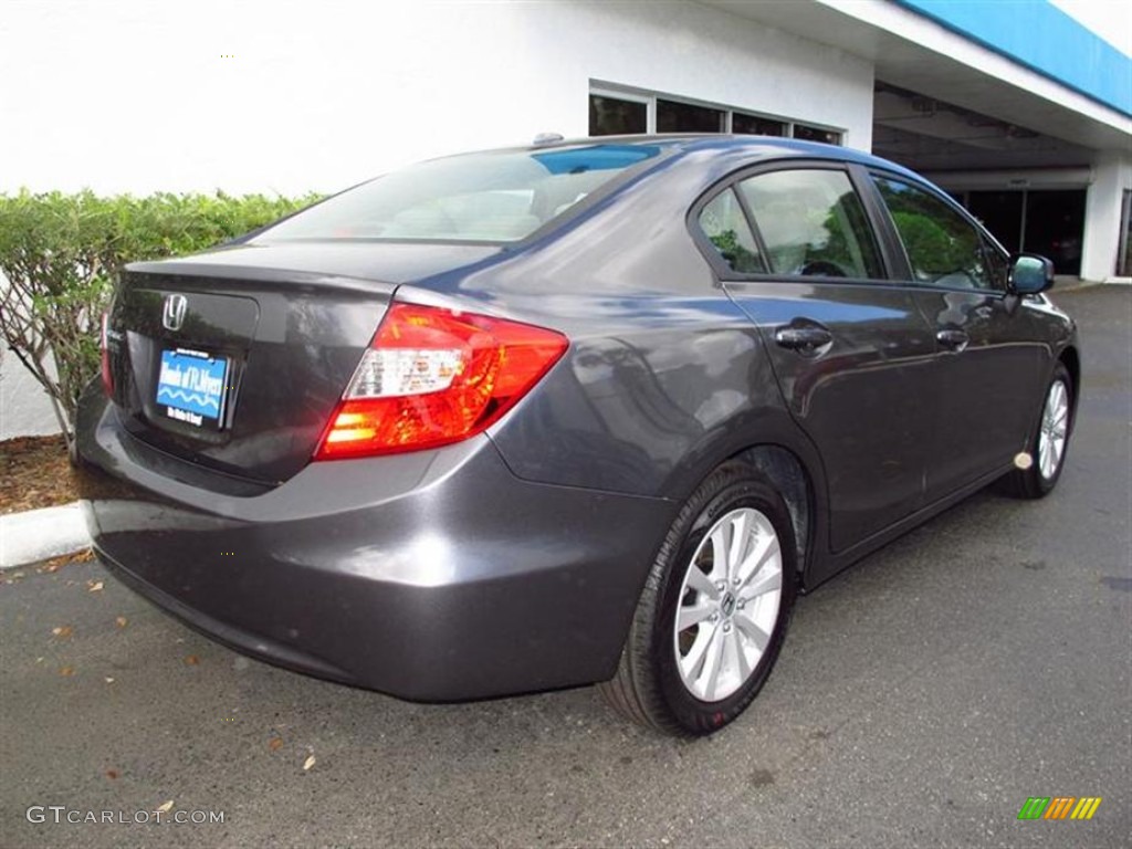 2012 Civic EX Sedan - Polished Metal Metallic / Gray photo #3