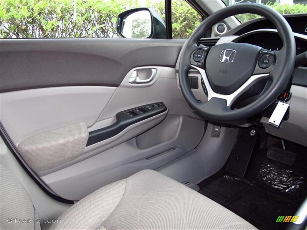 2012 Civic EX Sedan - Polished Metal Metallic / Gray photo #5