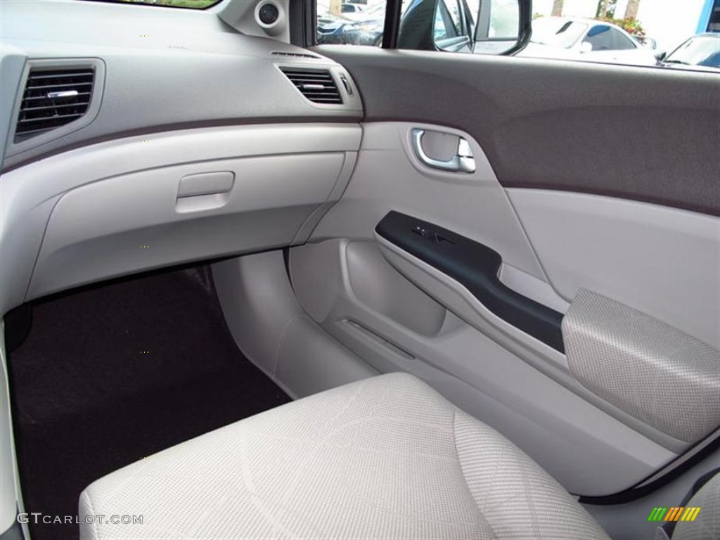 2012 Civic EX Sedan - Polished Metal Metallic / Gray photo #7