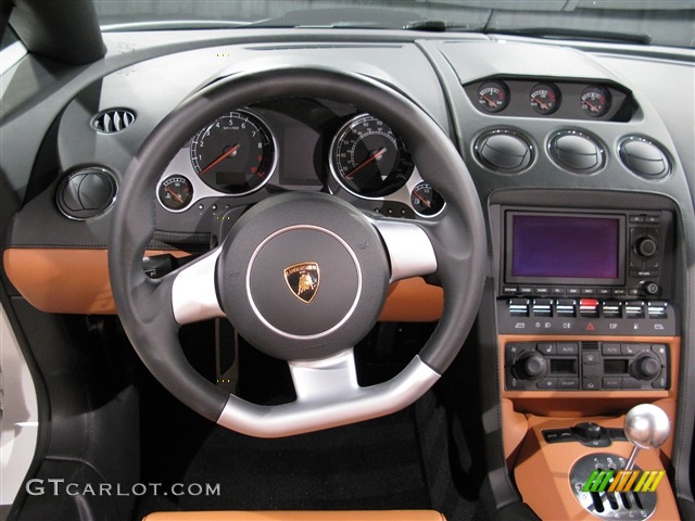2008 Lamborghini Gallardo Spyder Cuoio Olympus Steering Wheel Photo #617871
