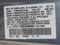 B564M: Celestial Blue Metallic 2012 Honda Odyssey Touring Color Code