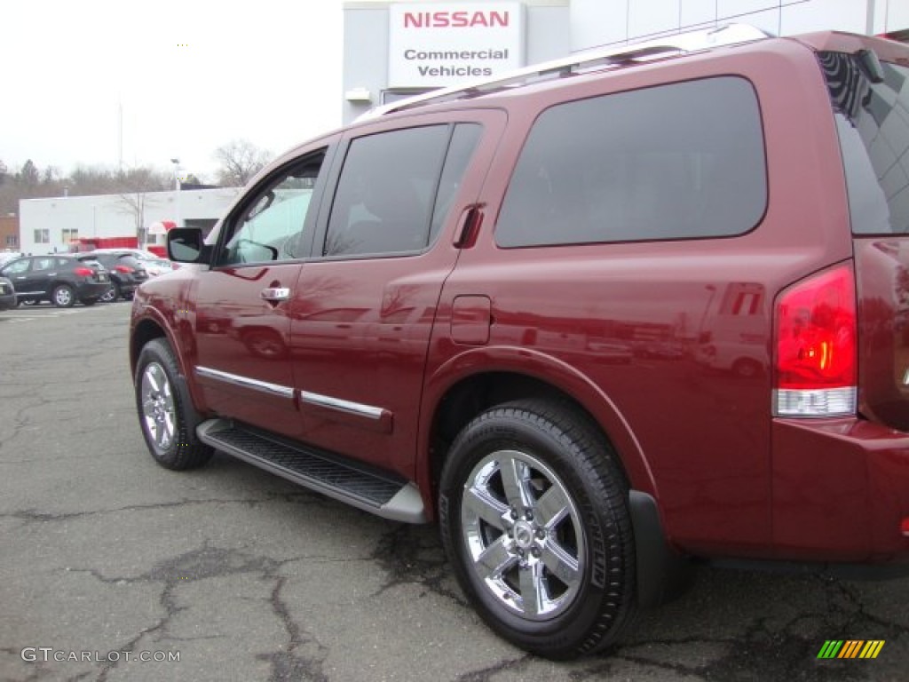 2010 Armada Platinum 4WD - Tuscan Sun Red Pearl / Charcoal photo #4