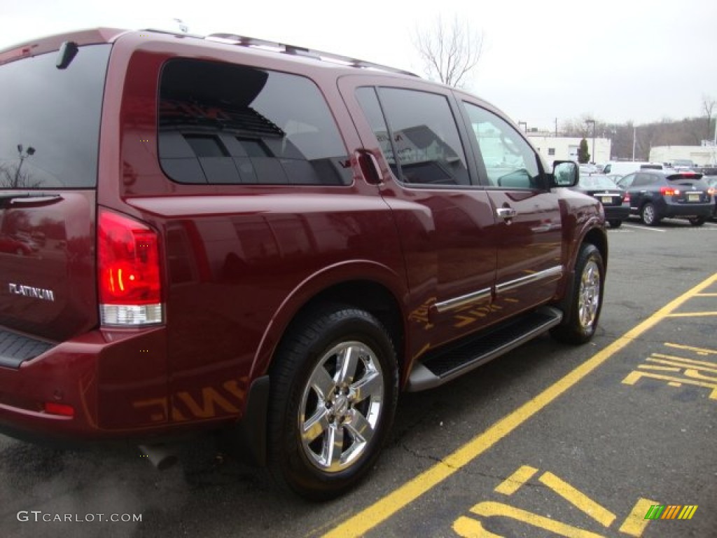 2010 Armada Platinum 4WD - Tuscan Sun Red Pearl / Charcoal photo #10