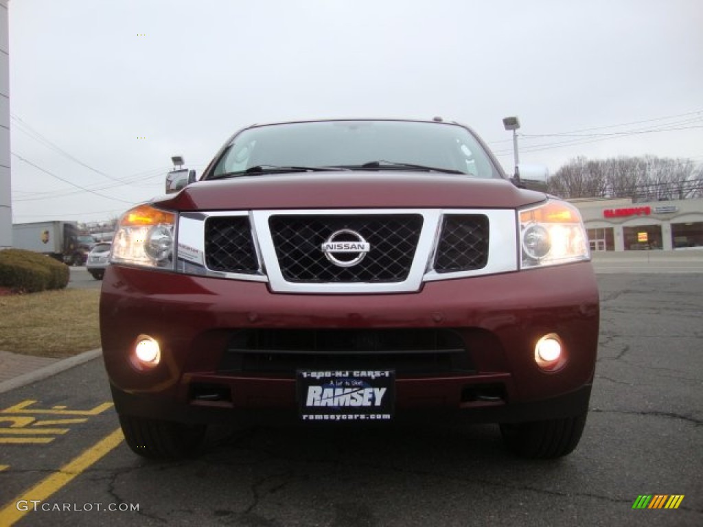 2010 Armada Platinum 4WD - Tuscan Sun Red Pearl / Charcoal photo #14