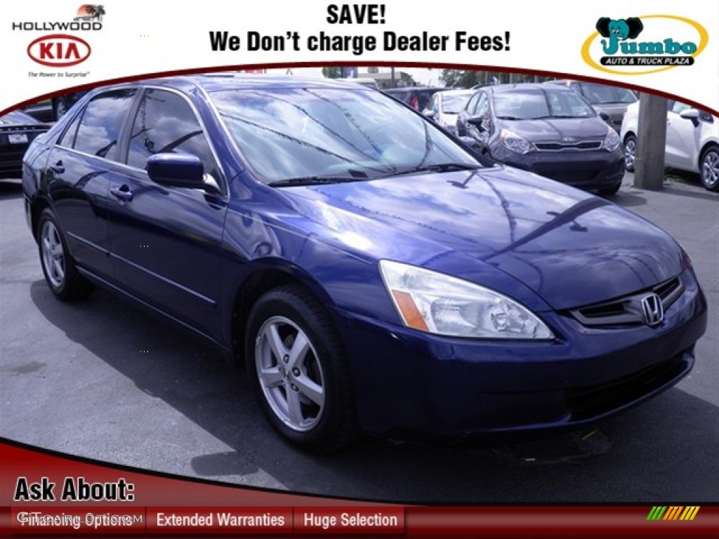 2003 Accord EX-L Sedan - Eternal Blue Pearl / Gray photo #1