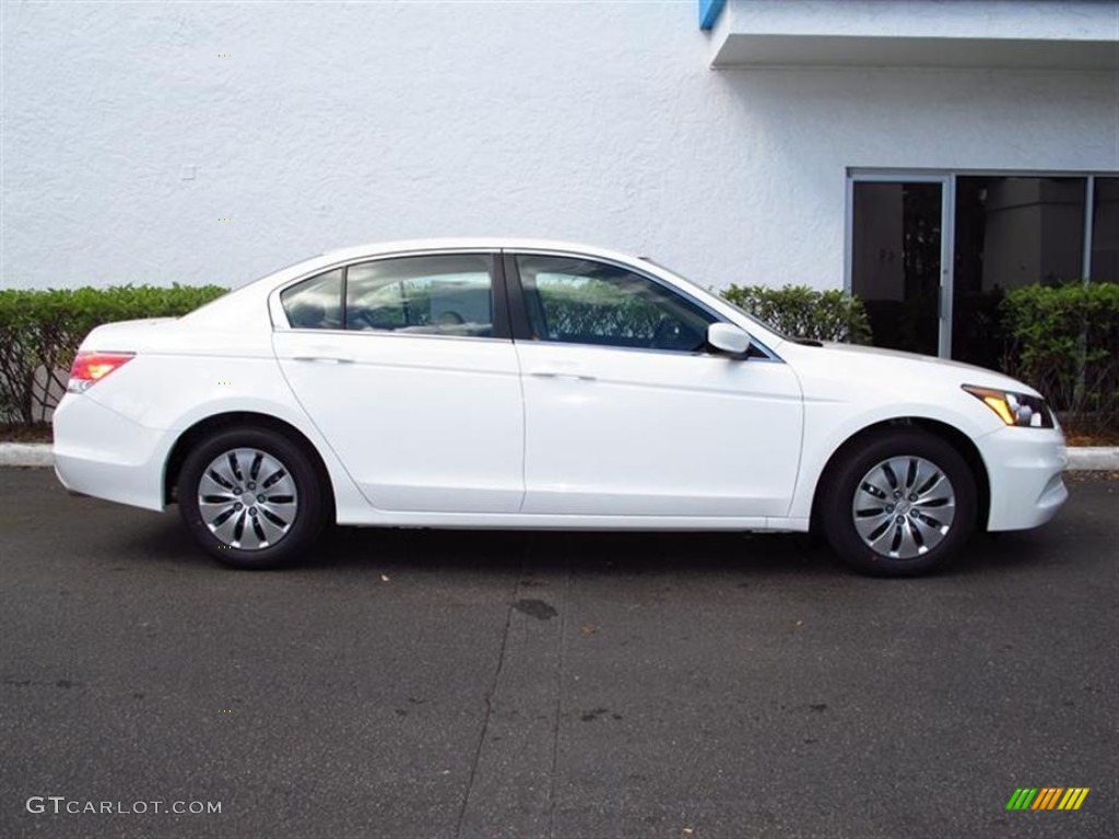 2012 Accord LX Sedan - White Diamond Pearl / Ivory photo #2