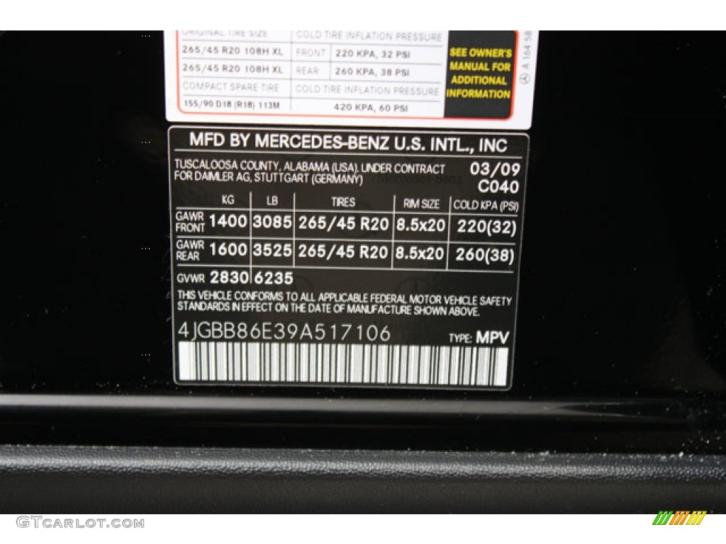 2009 ML Color Code 040 for Black Photo #61790891