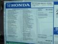 2012 Honda Accord EX-L V6 Sedan Window Sticker